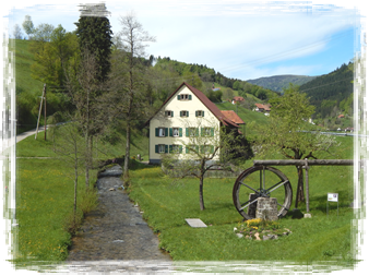 Wasserrad in Bürchau